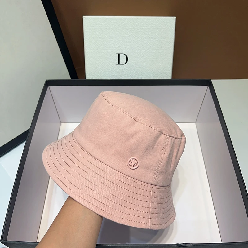 Japanische Nische Luxus Designer Buchstabe M Eimer Hüte Damen Sommer Sonnenschutz Fischer Hut Einfacher UV-Schutz Sonnenhut Panama – Detail 10