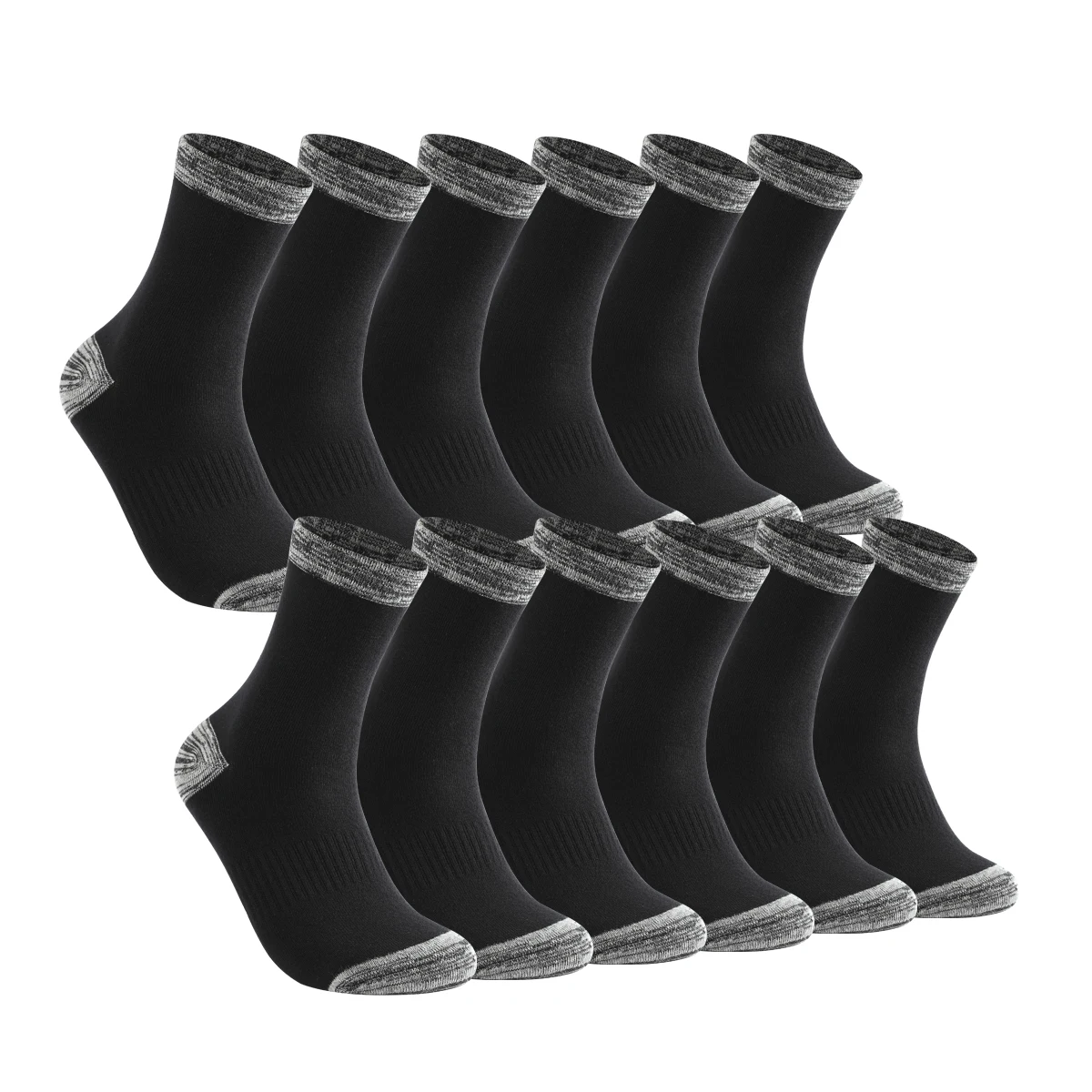 Calcetines de algodón de alta calidad para hombre, medias deportivas informales, color negro, Blanco cálido, talla grande 38-45, 5 pares por lote