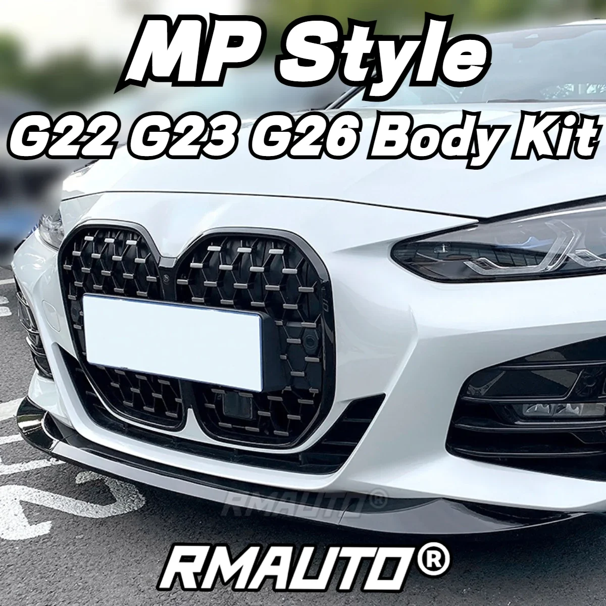 G26 Labbro Anteriore Stile Mp Paraurti Anteriore Diffusore Spoiler Labbro Paraurti Splitter Copertura Per Bmw Serie 4 G22 G23 G26 2020-2023 Body Kit