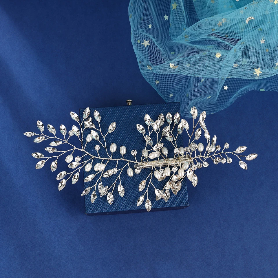 New Pearl Crystal Wedding pettini per capelli accessori per capelli colore argento donne indietro pettine decorativo per capelli copricapo da sposa gioielli per capelli  320
