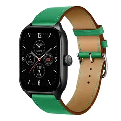 Elegant Leather Watch Band - Premium Sport Strap 20mm/22mm - 20mm watch band (19 Bamboo Cyan)