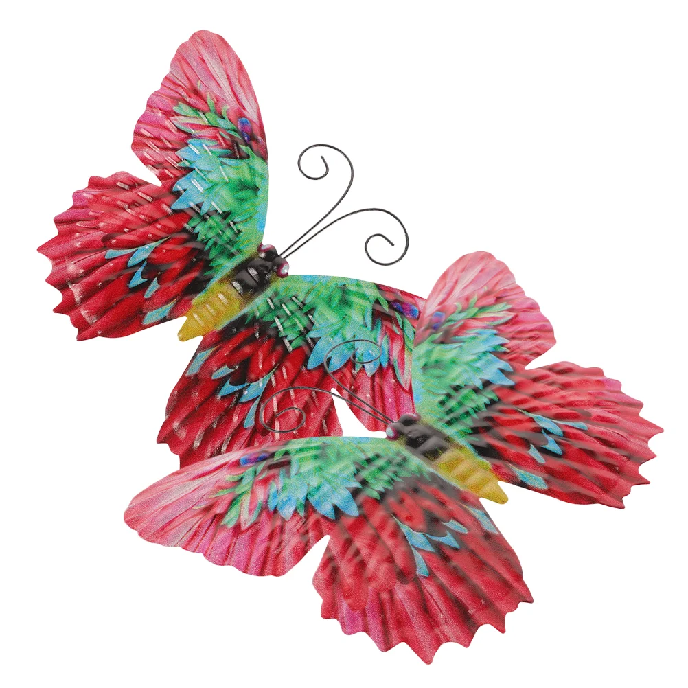 

Wrought Iron Butterfly Wall Hanging Decor Decorations for Fence Outdoor Butterflies Sculpture Art Crafts