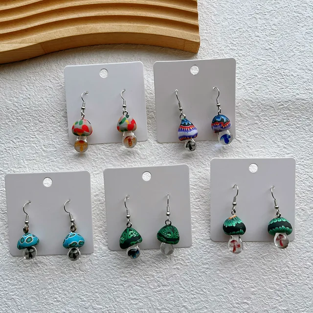 Mushroom Acrylic Drop Earrings 3