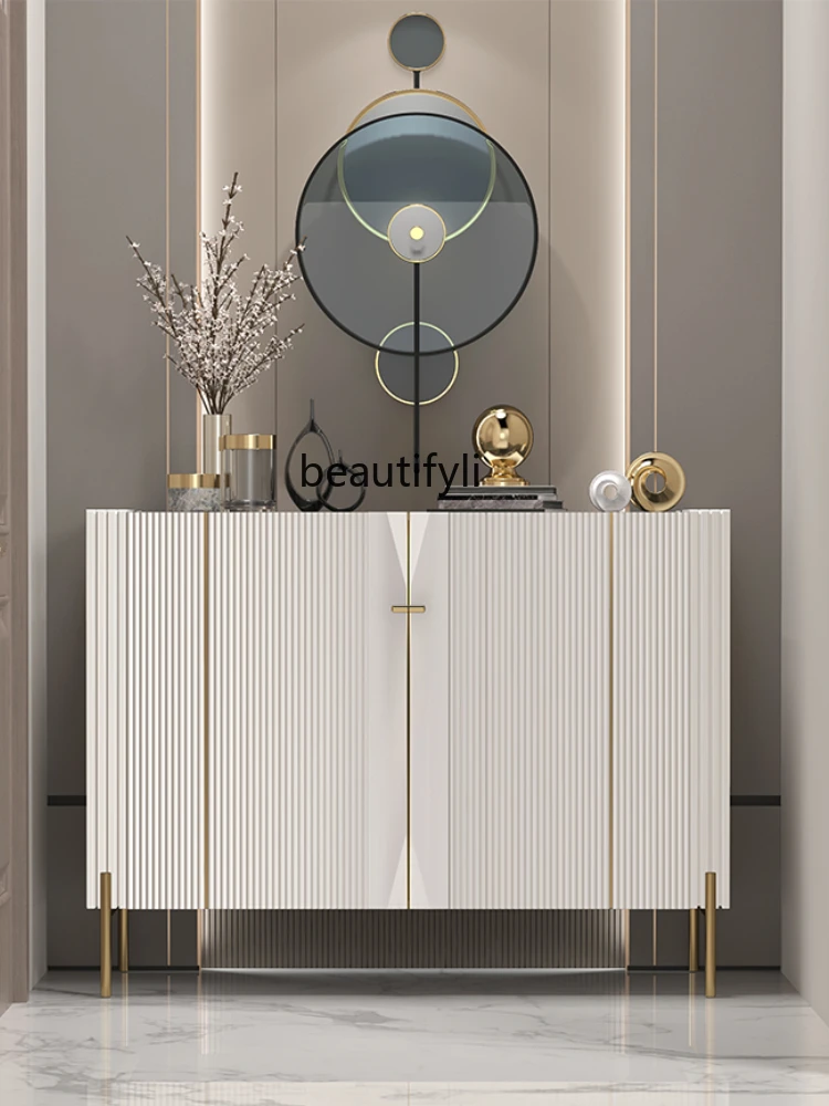 

GY Affordable Luxury Style Stone Plate Entrance Cabinet Modern Minimalist Corridor Aisle End Table 1 M Wall Decorative Table