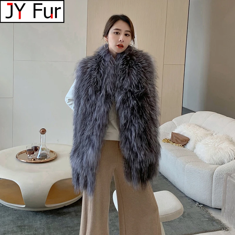 Bont Sjaal Luxe Grote Vos Huid Sjaal Natuurlijke Fox Stola Echte Fox Fur Shawl Pocket Mode Avondjurk| | - AliExpress