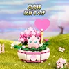 Anime Pokemon Building Block Figure Toys Pikachu Charmander Squirtle Cartoon Model Home Decoration Plant Potted Flower Brick Toy 3