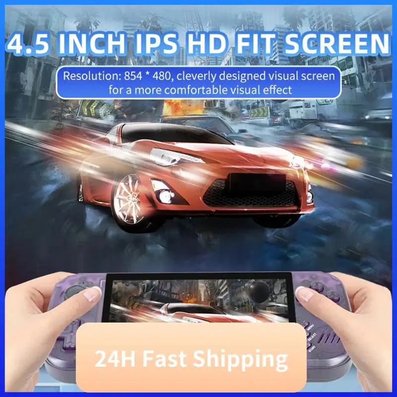 X39pro Retro Video Game Console 64GB 4.5 Inch Screen Support 2-Player Games Handheld Gamepad Children Gifts Easy To Use C