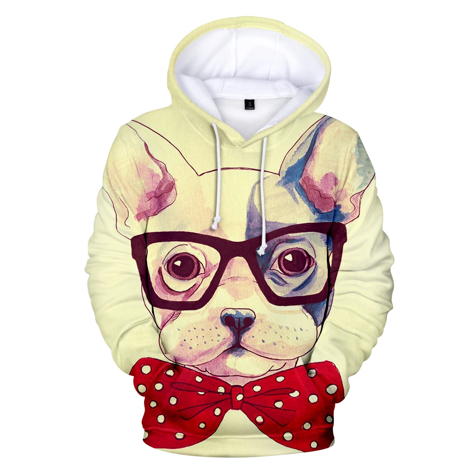 

2023 New Women's Bulldog 3D Printing Hoodie Sportswear Men's Casual Fashion Harajuku Style Hooded Sweatshir