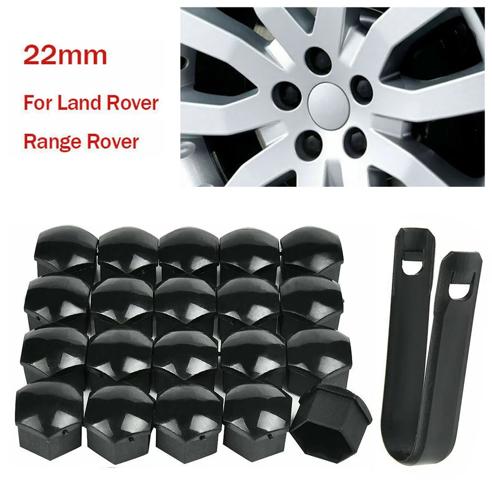 

20x22mm Car Wheel Nuts Cap Anti-Rust Car Tire Screw Cap Black Wheel Nut Bolt Covers ABS Cap For Range Rover For Vauxhall
