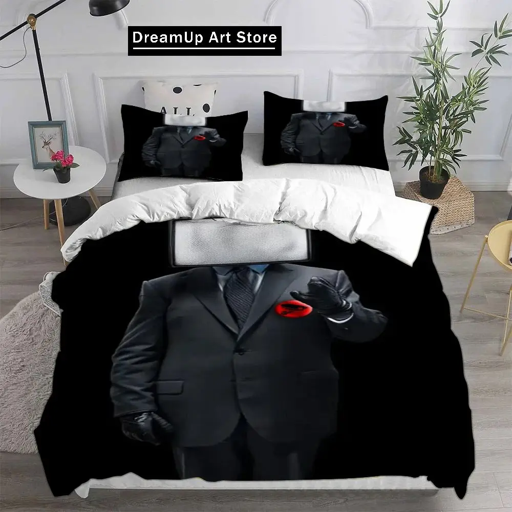 3D Print Fashion Game Skibidi Toilet Arale Bedding Set Boys Girls Twin Queen Full Size Duvet Cover Pillowcase Bed Adult Bedroom 4