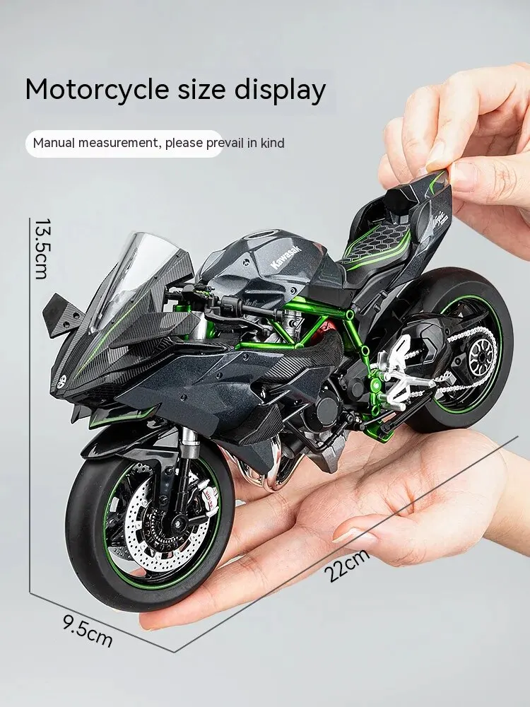 1:9 Ninja H2R Motorcycle Model Collection Display