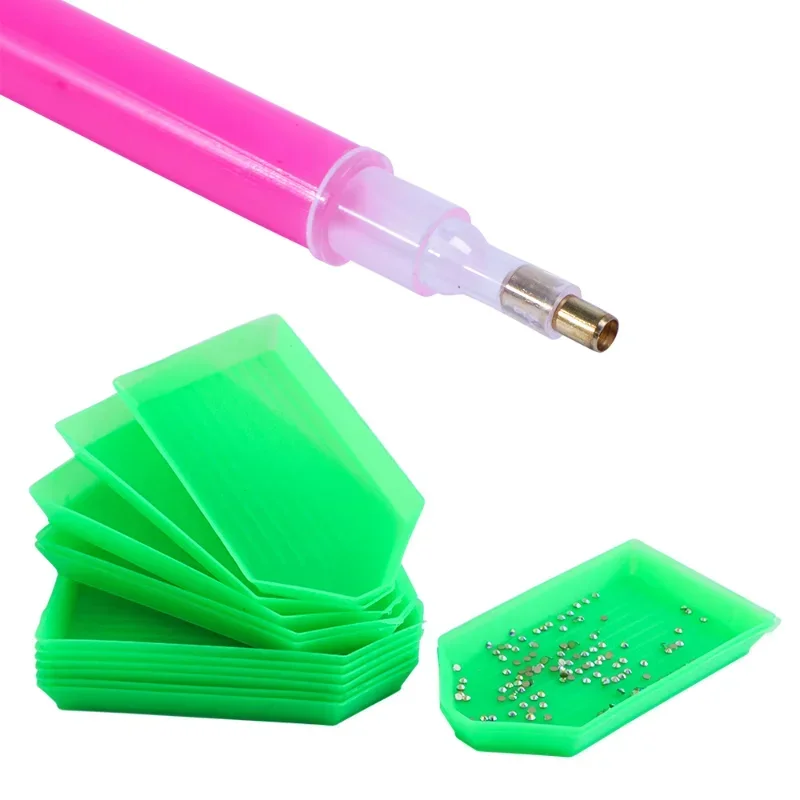 1 Set Nail Storage Box+Rhinestone Point Dotting Glue Pen Paste Sticker Diamond Mud Adhesive Clay Picker Nail Manicure Tool