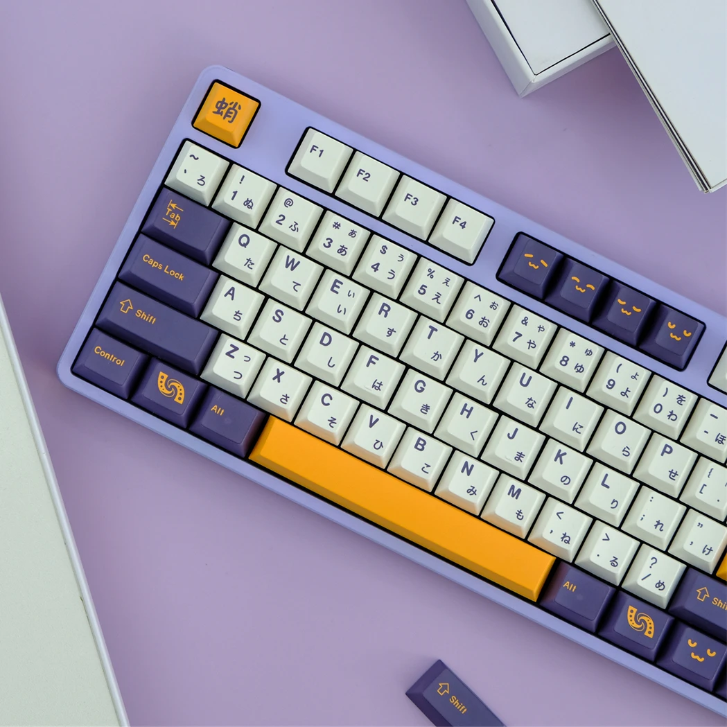 

129 Key PBT Cherry Octopus Keycap Thermal Sublimation Mechanical Keyboard Keycap Can Be Customized Anime Key Caps