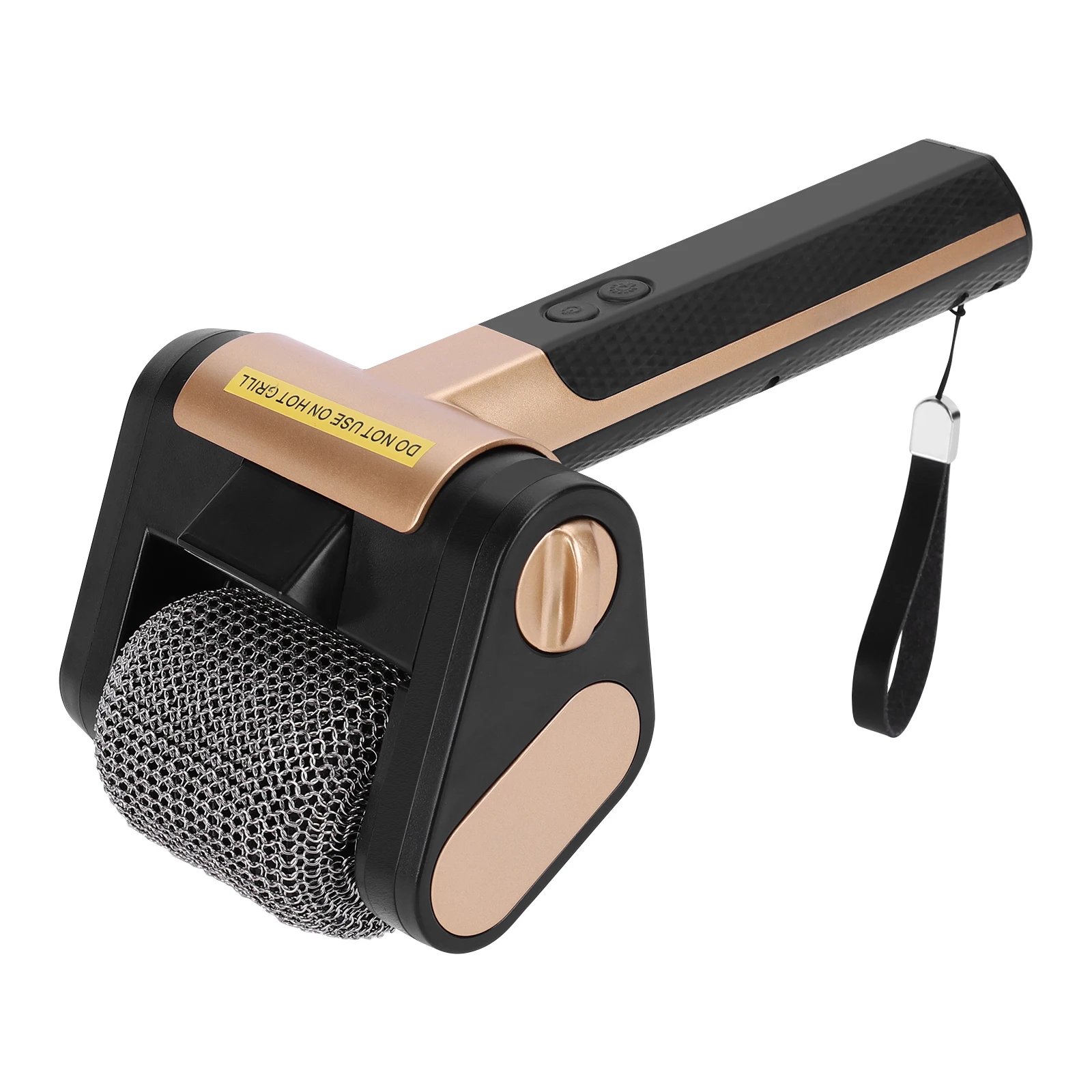Electric Roller Grill Brush with LED Light Stainless Steel Bristle-Free BBQ Cleaner Brush Rechargeable Barbecue Cleaner Tools