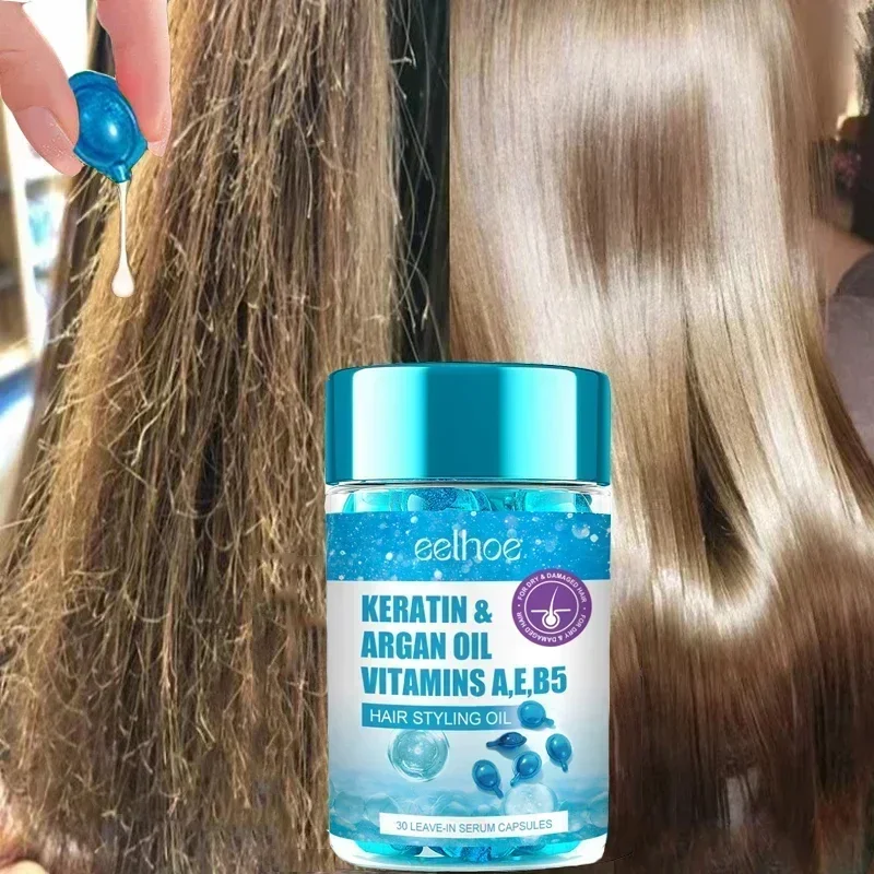 Magic Hair Vitamin Capsule Keratin Oil Restore Hair Soft Smooth Shiny Deep Moisturizer Frizzy Dry Scalp Care hair vitamin capsule