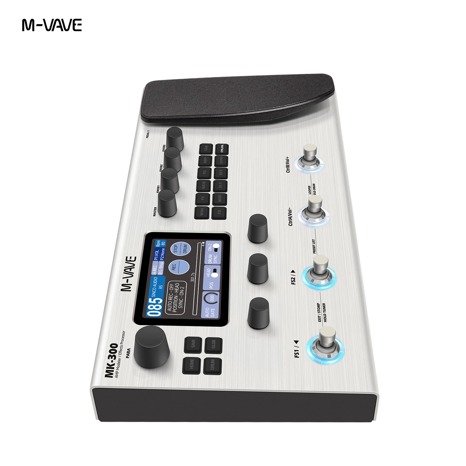 Guitar Bass Effector 120 AMP Models 11 Effect Modules 150s STEREO LOOP Guitar Parts Accessories M-VAVE MK-300