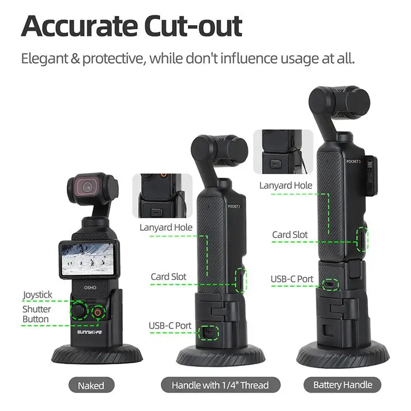 Magnetischer Ständer für DJI Osmo Pocket 4 3, Desktop-Halterung, feste Basis, Auto-Geländer, Vlog-Kamera-Zubehör – Detail 7