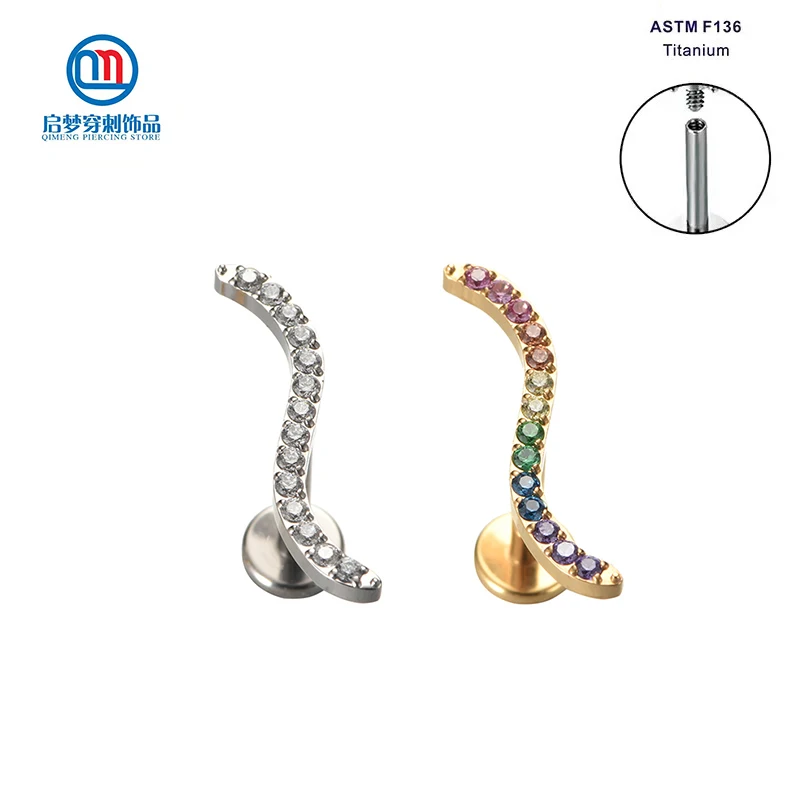 Titanium Body Piercing Jewelry Internally Threaded Piercings 16g