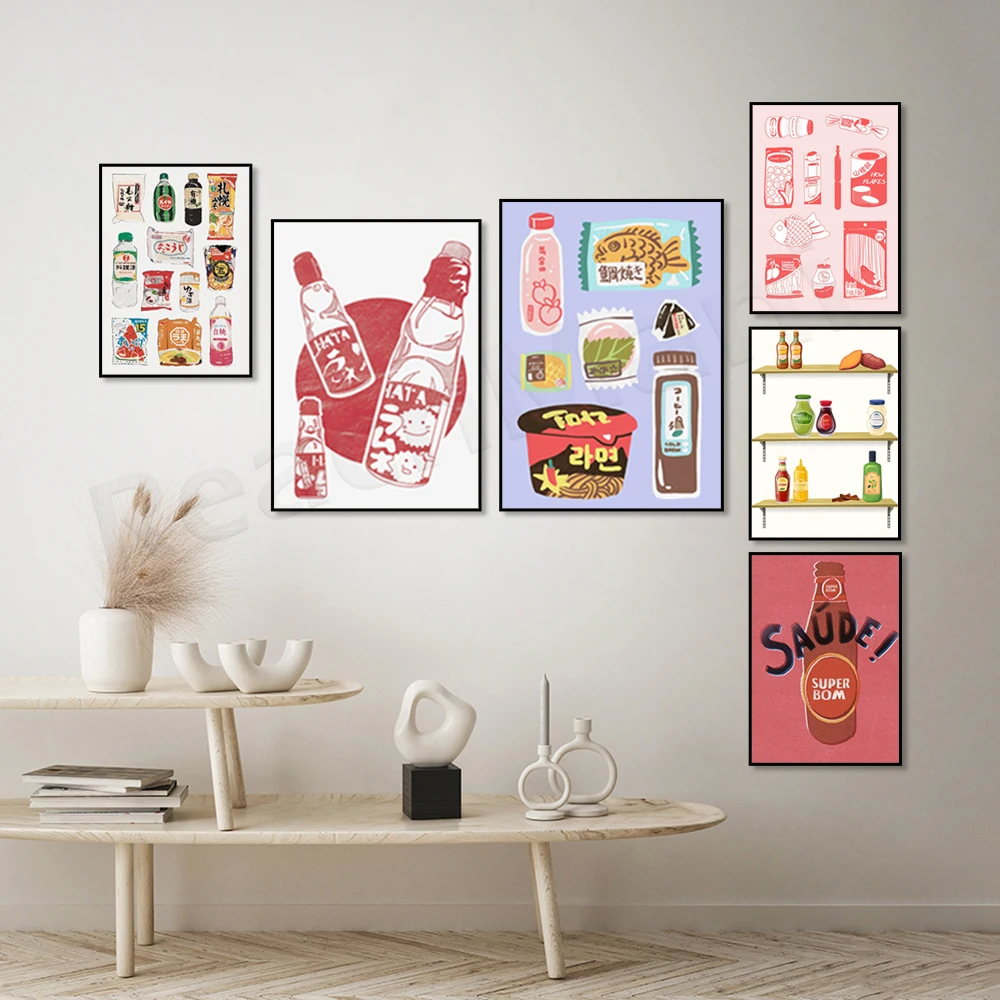 Cibo Giapponese, Negozio Di Alimentari, Minimarket, Onigiri, Matcha Latte, Caffè, Torta Di Riso, Limonata Giapponese, Snack, Poster Di Cibo