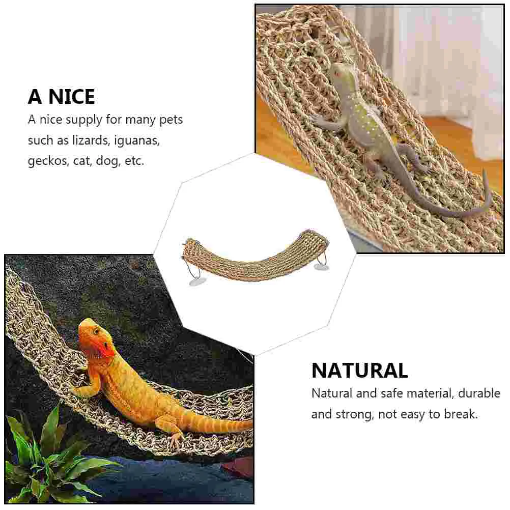 Lizard Hammock Dog Supplies Lizards Gecko Sea- Pet Mat Bearded Dragon Seaweed Resting