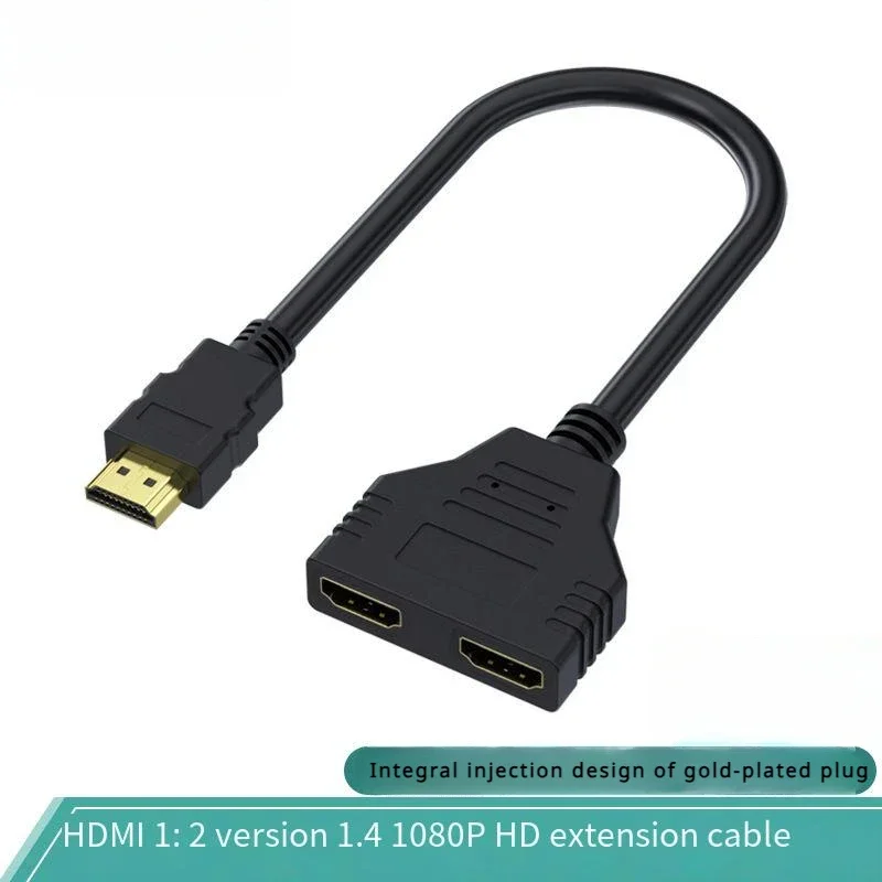 HDMISplitterAdapterCable1MaleToDualHDMI2WayFemale4K3DY