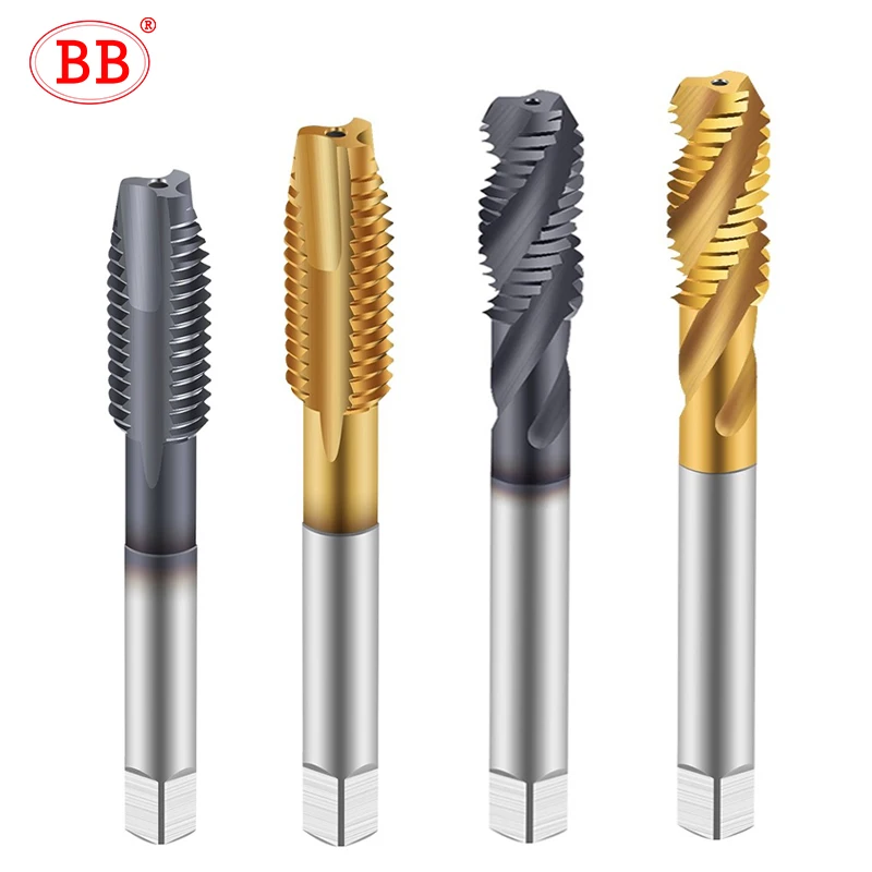 

BB Cobalt Machine Tap Threading HSS CO TiN Spiral Straight Flute Fluteless CNC Forming Coated Hardness Metal Tool