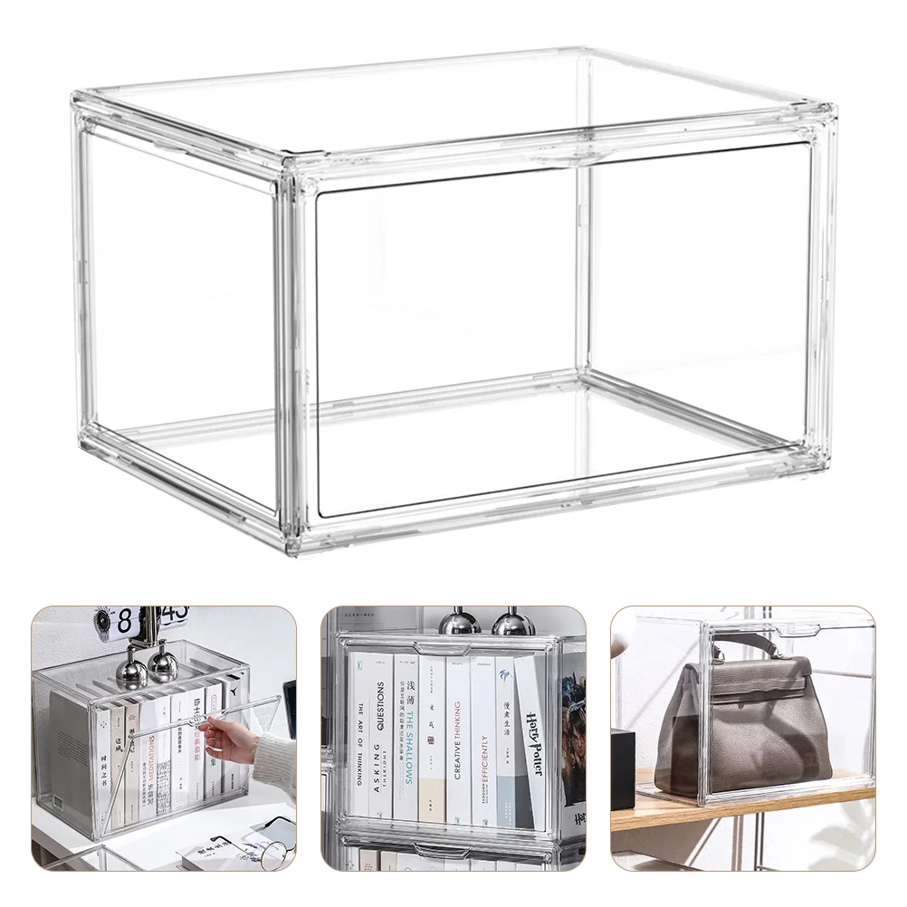 

Tabletop Storage Box Acrylic Sundries Storage Holder Bedroom Books Container Portable First Aid Box Makeup Cosmetics Case