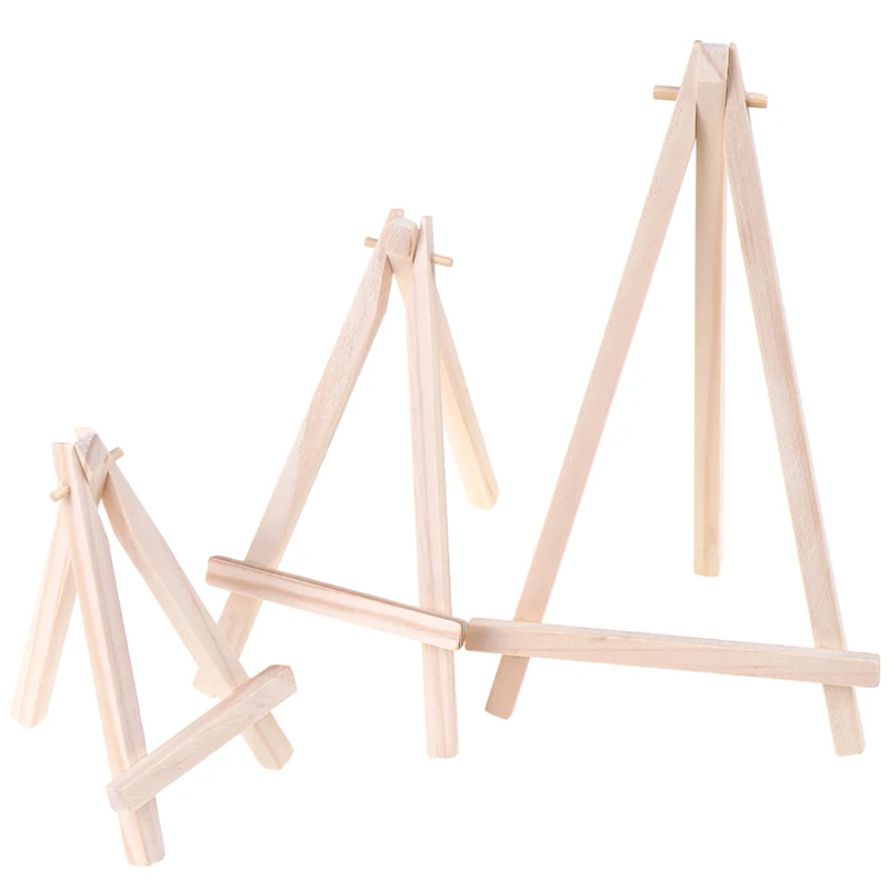 1pc Plate Display Stand Picture Easel Mini Wooden Tripod Easel Display Painting Stand Card Canvas Holder sketch easel,wooden easel,plate display stand