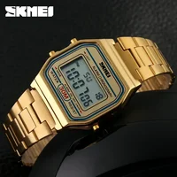 Skmei Fashion Men Stainless Steel Strap LED Display 3Bar Waterproof Digital Watch Reloj Hombre For Casual 1123 Sport Watches 1