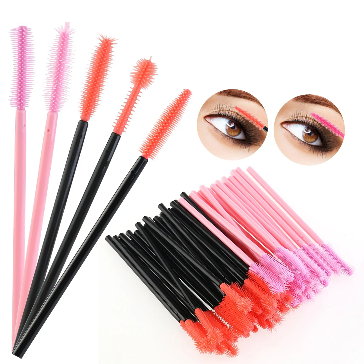 

Lip Eyelash Mascara Disposable Wands Brush Brushes Lash Extensions Applicator Wand Makeup Lipstick Gloss Spoolie For