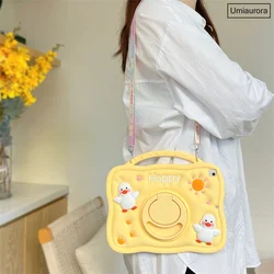 Kids Cartoon Silicone Tablet Case with Stand Feature for MatePad 11.5S 2024 (360 Handle Ducks)