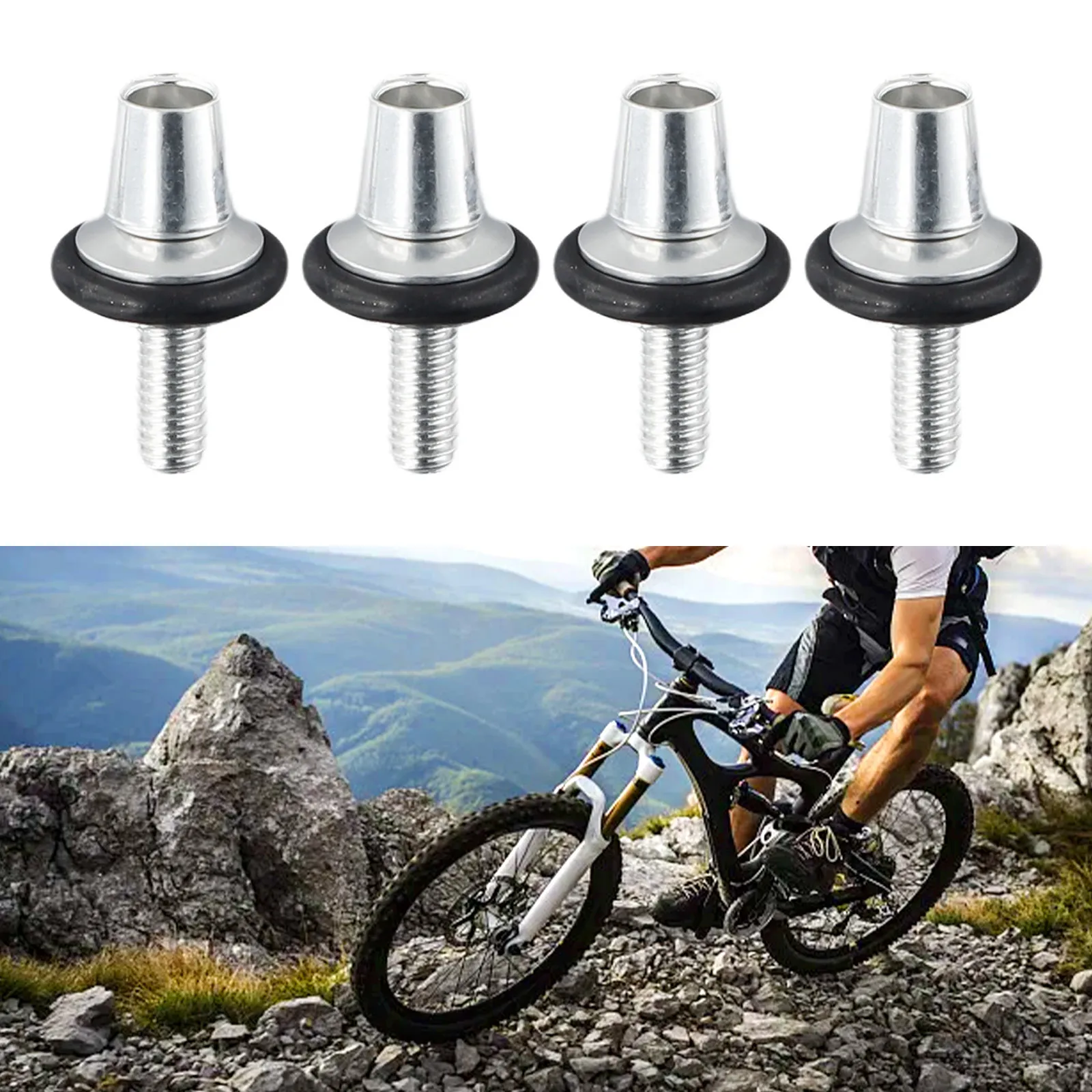 

V Brake Caliper Adjustment Screw M6 Moisture Resistant 4 Pcs 4.4g Aluminum Alloy Anti-corrosion For Mountain Bike Brand New