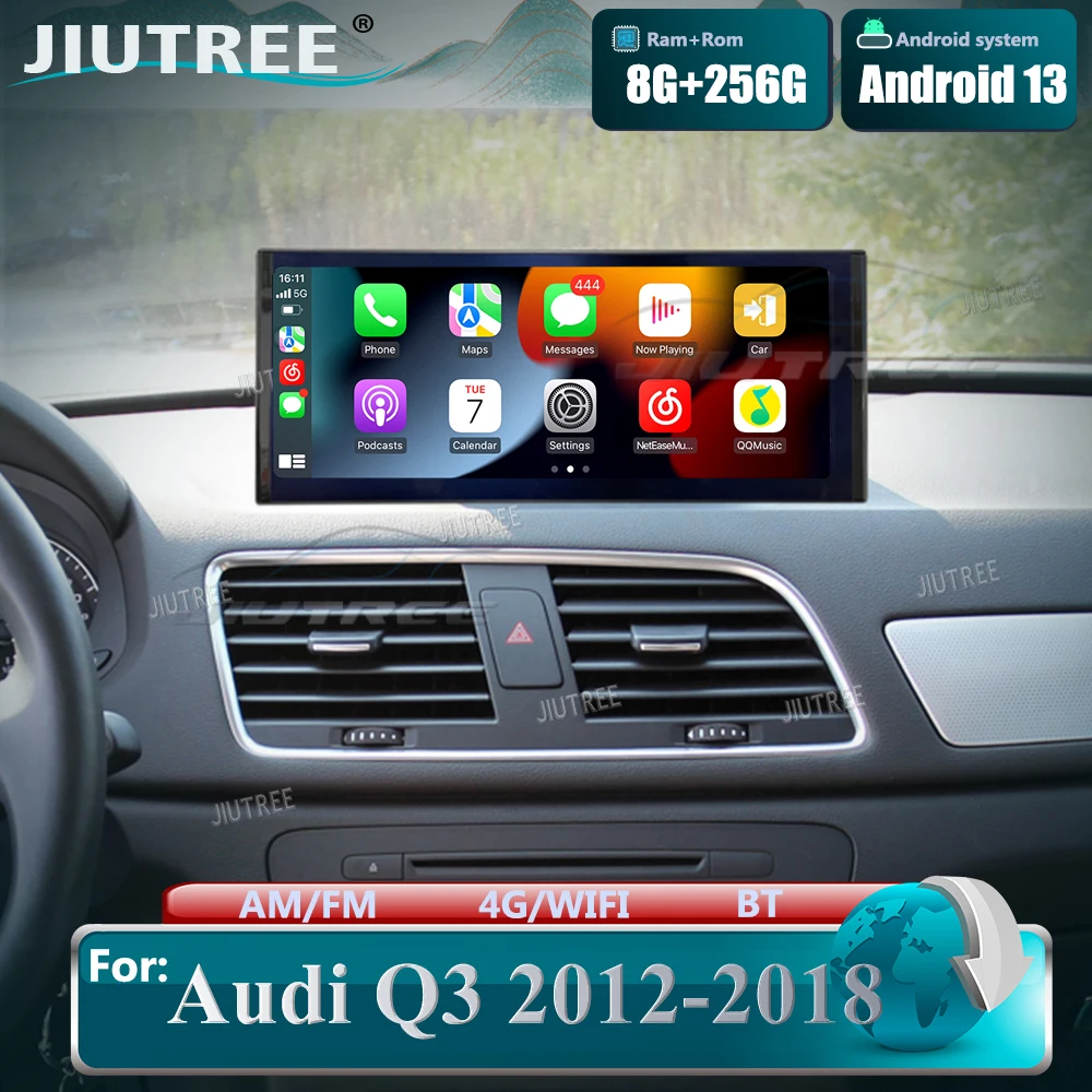 

8 Core Android 13 Car Radio Multimedia Stereo For Audi Q3 2012 - 2018 Google WIFI 4G RAM IPS Touch Screen GPS Navigation Carplay