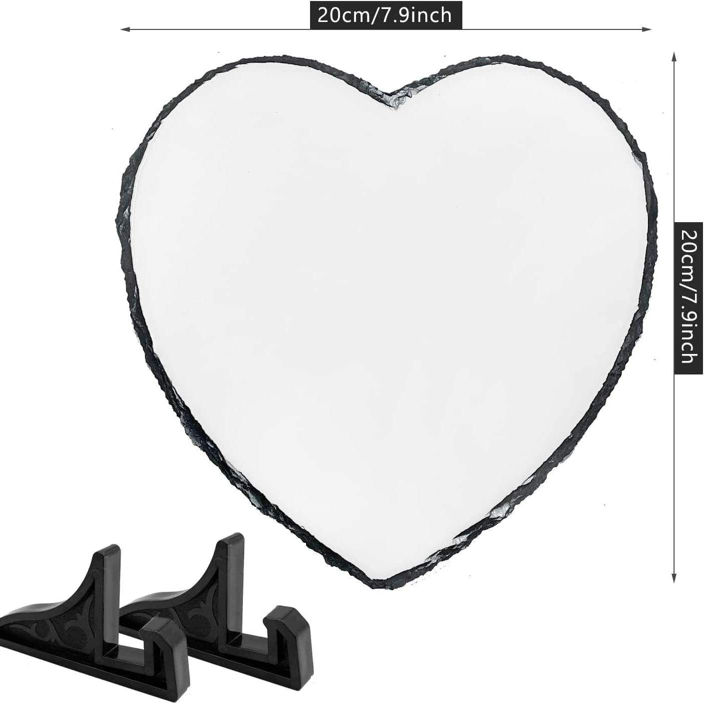 1pc Sublimation Blank Slate Rock Picture Frame with Stand DIY Memorial Frame for Heat Transfer 4 Shapes