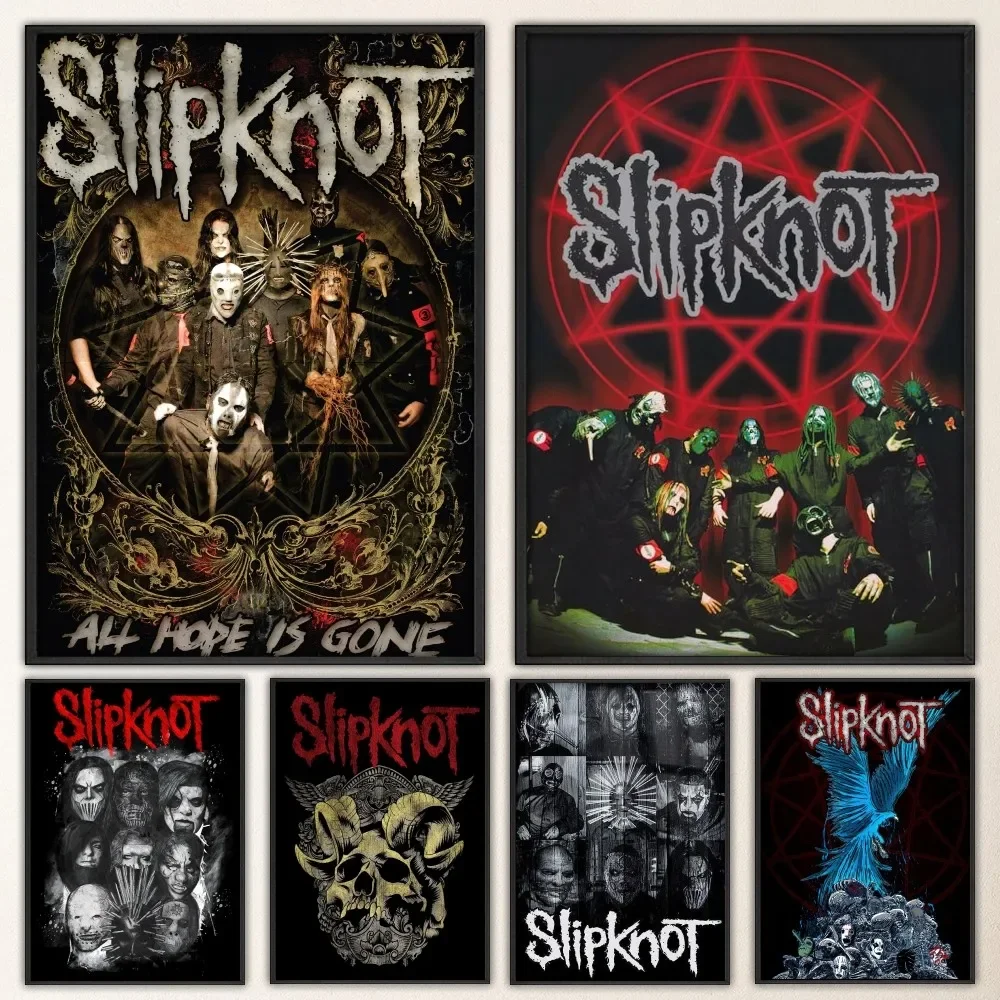 Vintage Posters Poster Prints Rock S-Slipknot Band Posters Fancy Wall Sticker for Living Room Bar Decoration Vintage Decorative Painting Middle