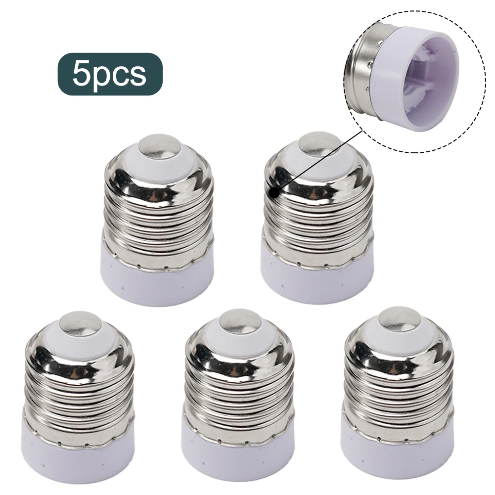 Conversion Lamp Heads 5 Pcs 80-277V Adapter Convenient E26 To E12 LED Converter Lamp Adapter Light Bulb Socket 3 8 16 1 4 20 nickled iron single slotted coverter reducing bolt camera adapter conversion screw double heads screw 1243