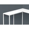 Accent Table, Console, Entryway, Narrow, Corner, Living Room, Bedroom, White Laminate, White Metal, Contemporary, Modern 3