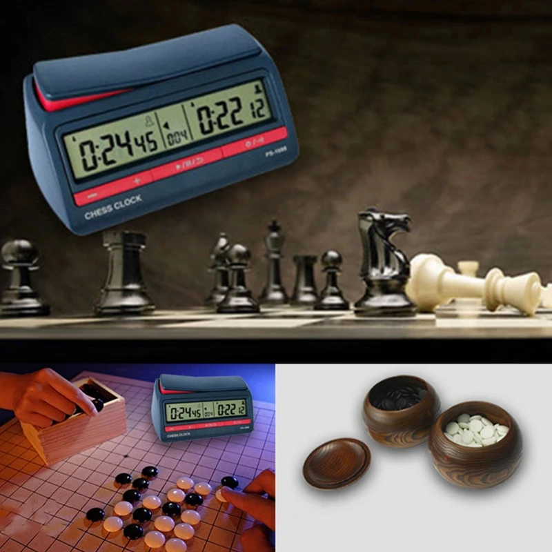 Advanced Chess Clock Professional Chess Digital Timer I-go Count Up Down Alarm Watch Board Game Competition Hour Meter Stopwatch chess timer