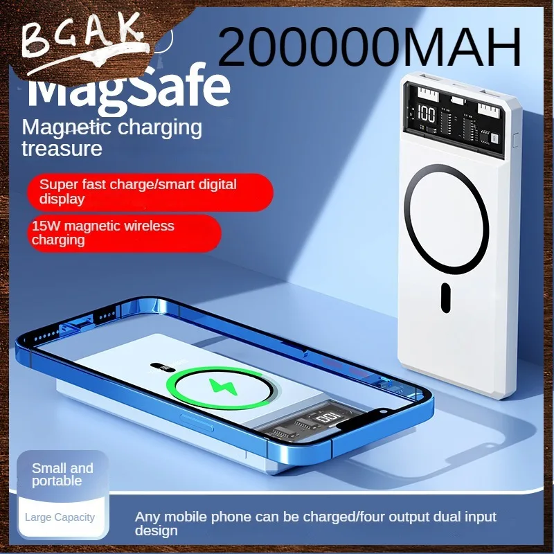 

Новый стиль BCAK 20000 мАч 10000 мАч Новый беспроводной внешний аккумулятор в стиле панк для быстрой зарядки Мобильный блок питания ультратонкий и большой корпус