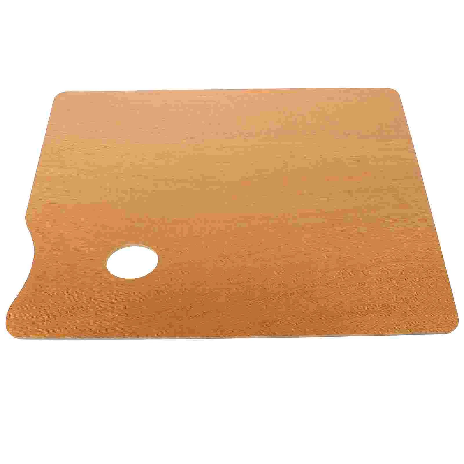 Wooden Color Palette Paint Wet Oil Kit Drawing Supply Painting Square Board Tray