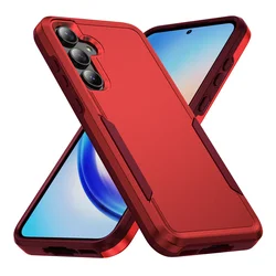 Rugged Shockproof Armor Phone Case - Military Grade Protection - Galaxy S23 Ultra (Red Rose)