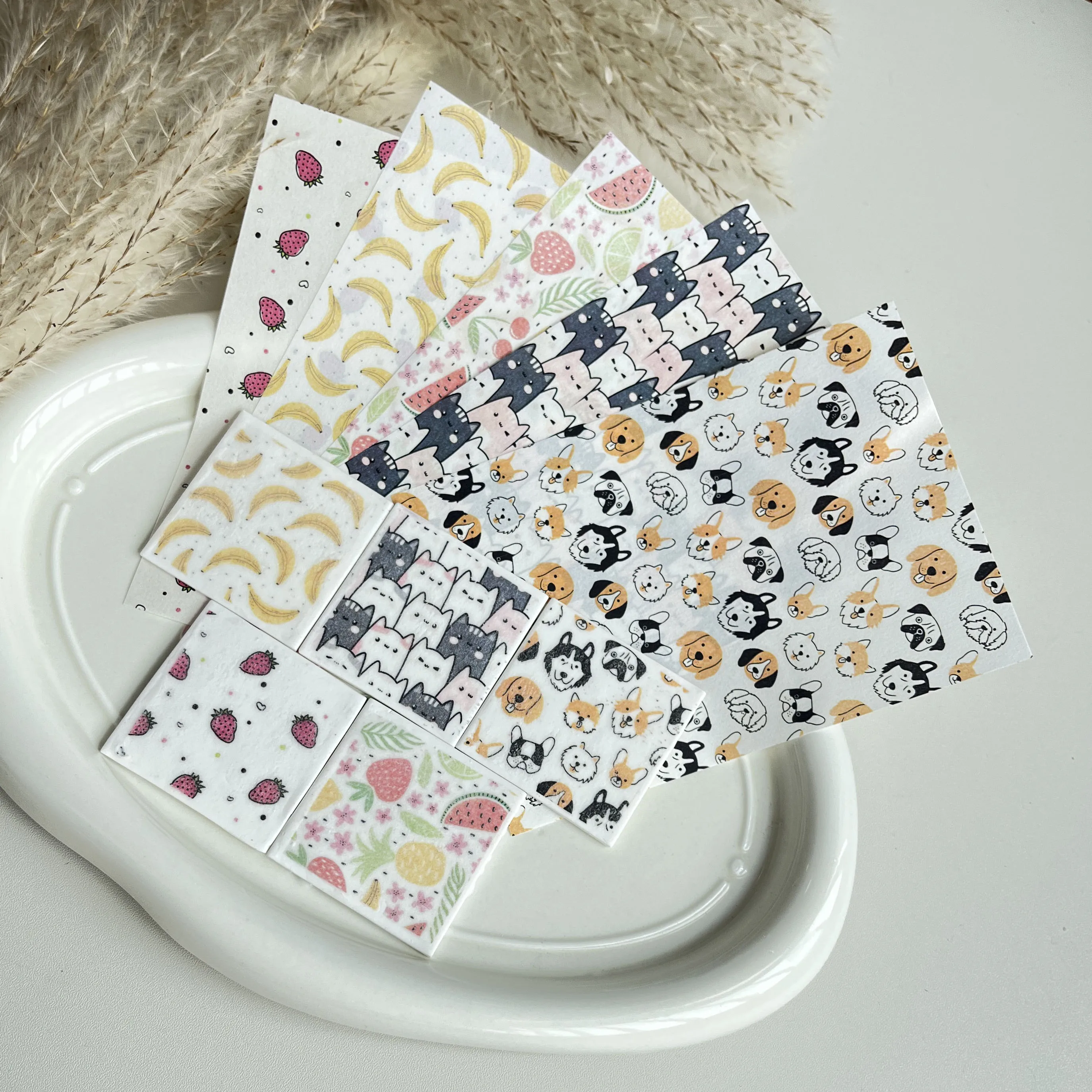 Soft Pottery Special Watercolor Flower Transfer Paper Idyllic DIY Earrings Jewelry Coloring Color Sticker Polymer Clay Tools