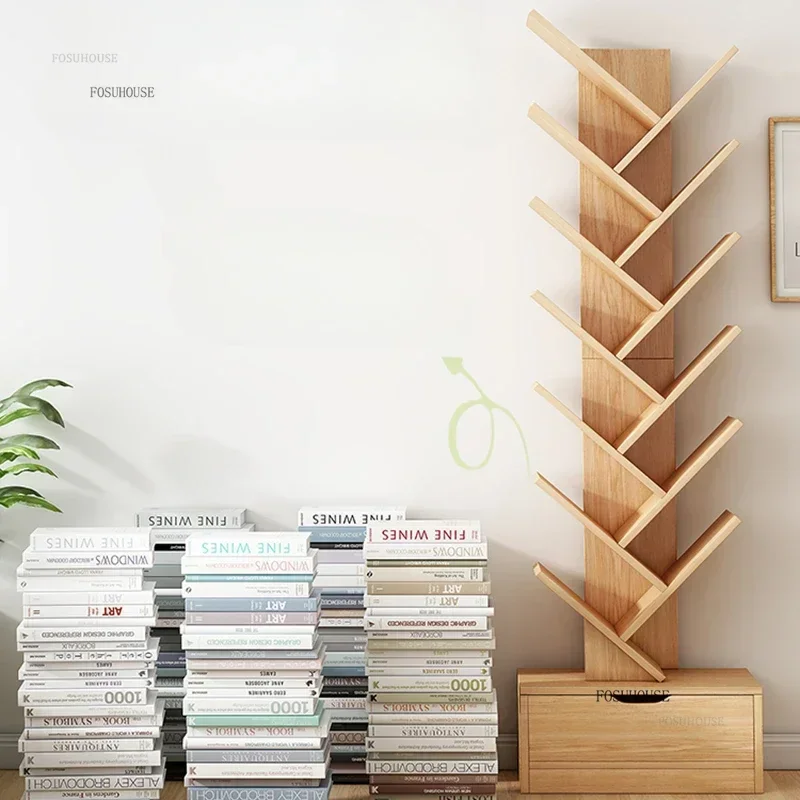 Multi-layer Bookcases for Study Modern Density Board Tree-shaped Small Bookshelf Creative Simple Designer Bookcase for Office