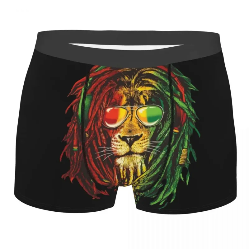 

Rasta Reggae Lion Sunglass Boxer Shorts For Homme Jamaican Jamaica Pride Rastafarian Lover Underwear Panties Briefs Underpants