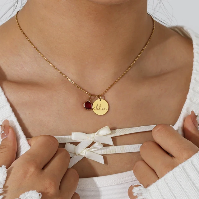 Collier de pierre de naissance personnalisé pour femmes, meilleurs bijoux de noël personnalisés pour mère, cadeau, nom personnalisé pour maman
