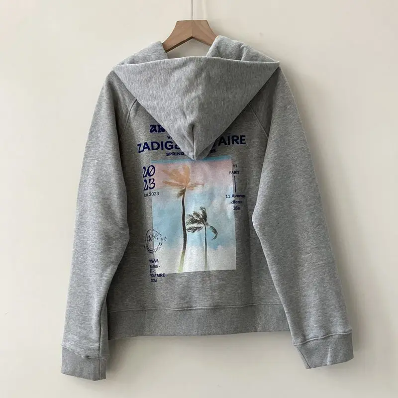 

Hooded Sweatshirt Women's Autumn/Winter Wings Logo Women's Pure Cotton Thickened Warm Casual Top Coat