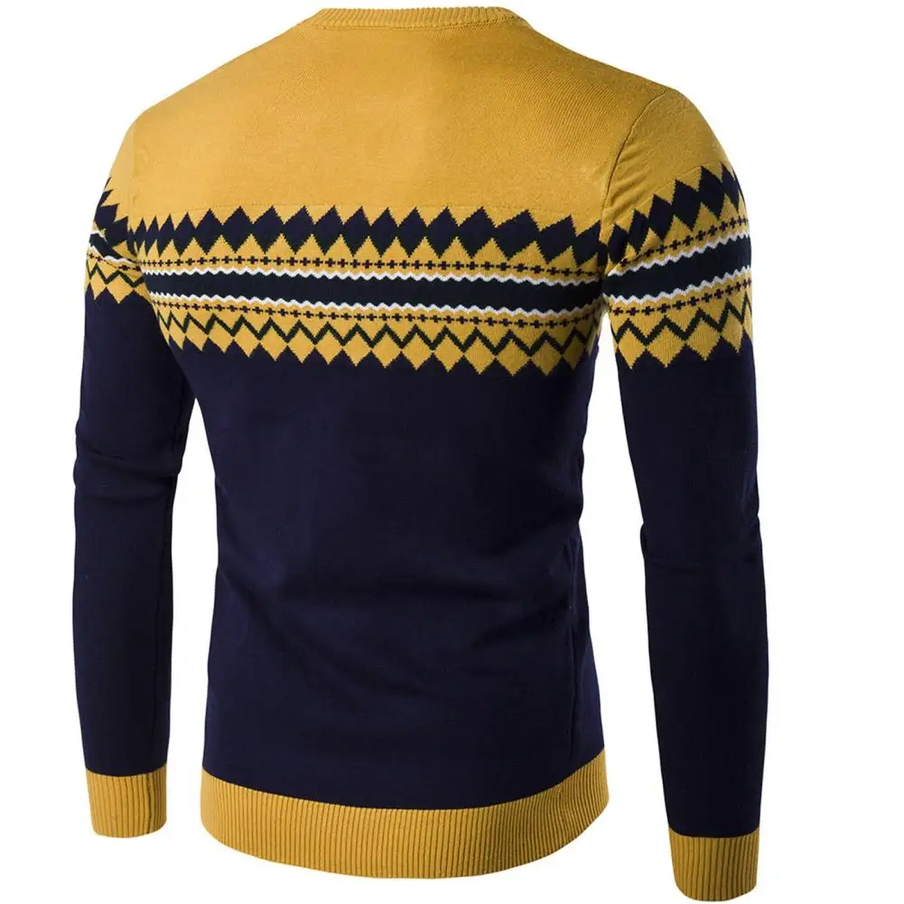 

Long Sleeve Sweater Sweater Top Premium Men's Winter Sweater Classic Crew Neck Long Sleeve Thick Stylish Pullover for Autumn