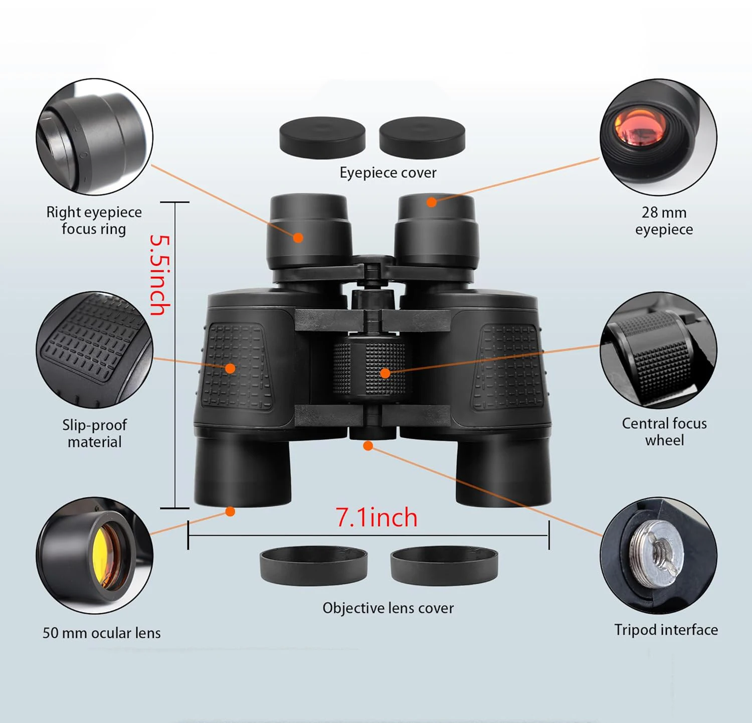 Binoculars Telescope Portable HD 90x90 Professional Powerful High Magnification Long Range for Camping Hunting