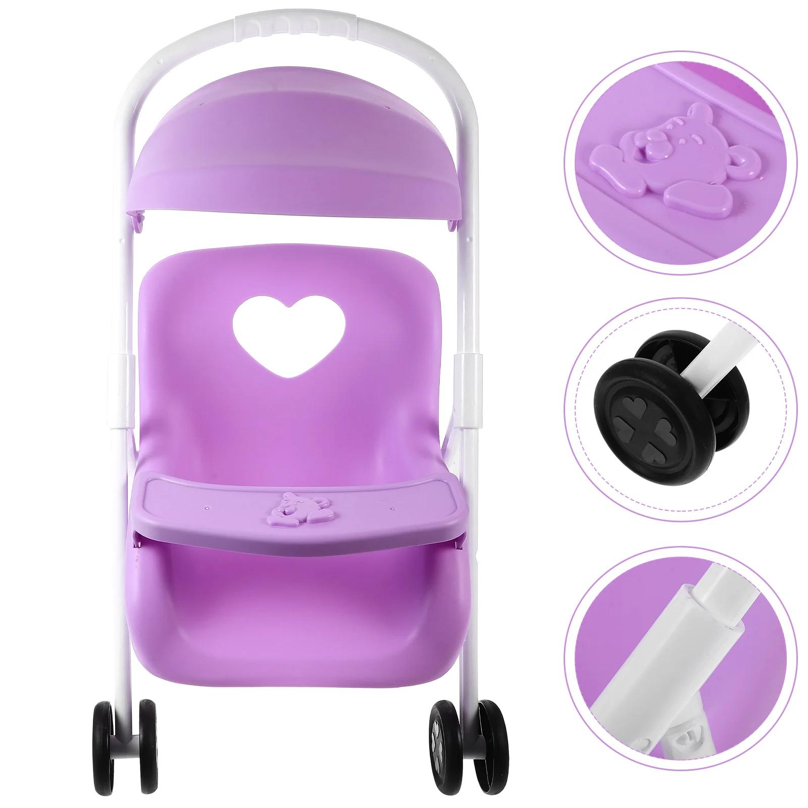 

Doll Stroller Play Game Doll Stroller Simulated Play Game Stroller Furniture Adornment Children Role Playing Game for Dollhouse