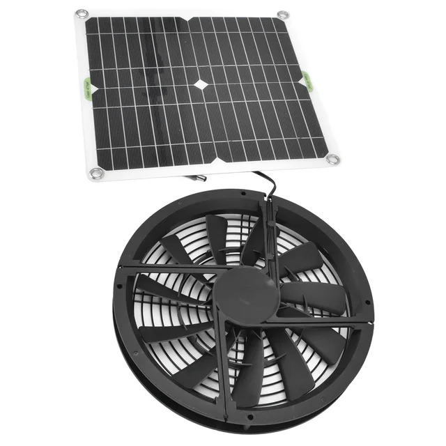 Solar Greenhouse Fan Solar Panel Fan Lower Indoor Temperature 3000 Rpm for Pet House for Chicken Coop for Greenhouse Shed 5
